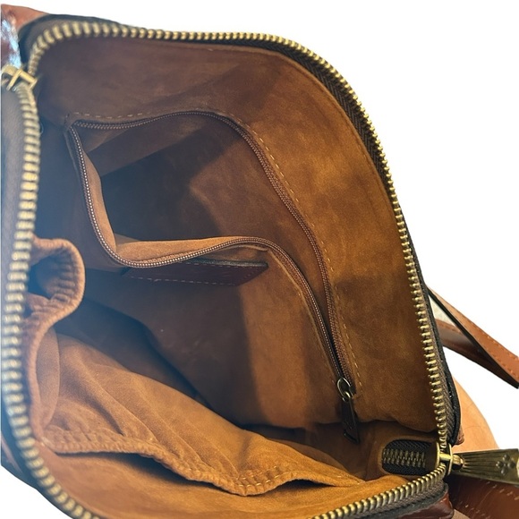 Patricia Nash Heritage Nazaire Top Zip Crossbody Bag - Vallata Tan - NWT - Picture 13 of 14